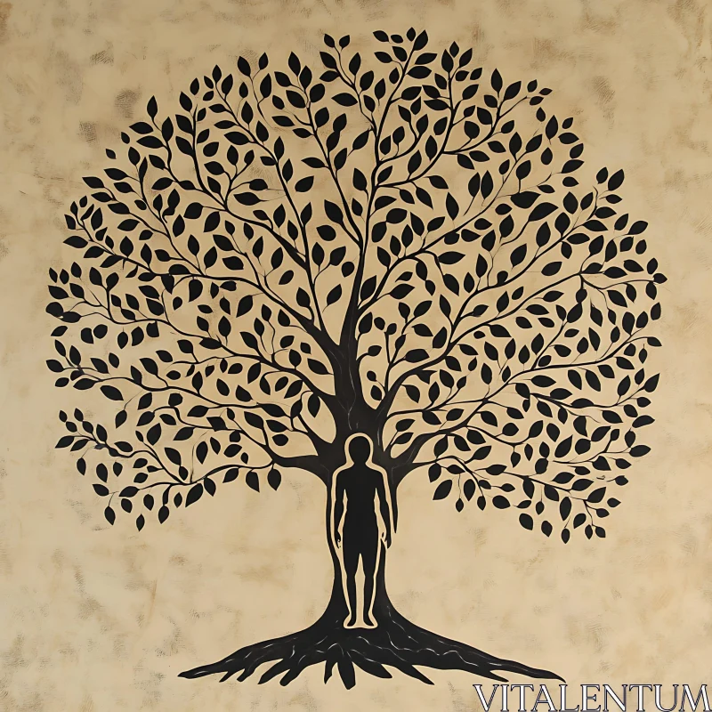 Tree of Life with Human Silhouette
