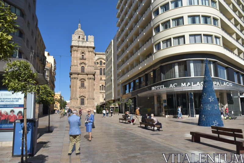 Historic and Modern Architecture in Malaga Free Stock Photo