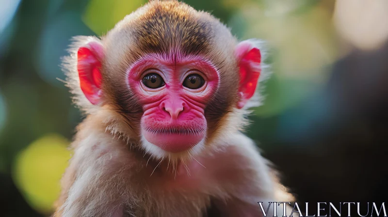 AI ART Young Monkey's Detailed Face and Expressive Eyes