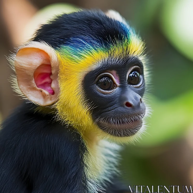 AI ART Colorful Monkey Close-Up