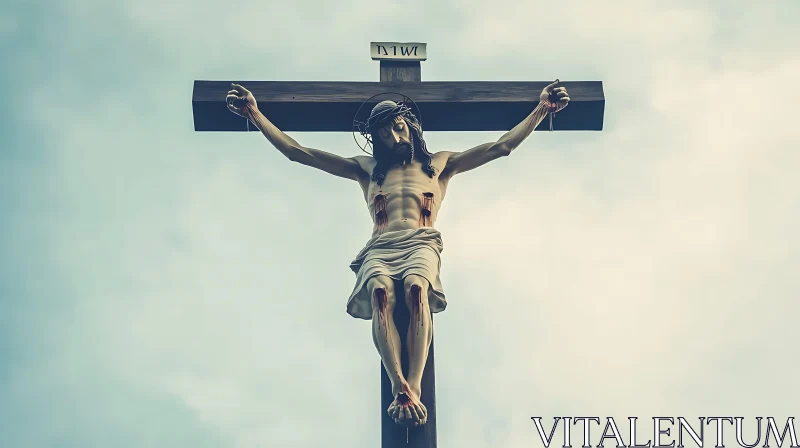 AI ART Jesus on the Cross - Christian Symbolism