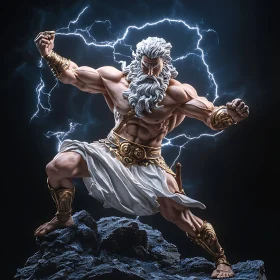 Zeus Summoning Lightning - Ancient Greek God