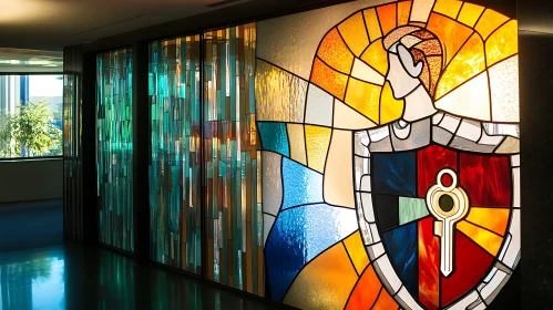 Stained Glass Art in Interior Space