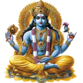 Divine Deity in Lotus Position