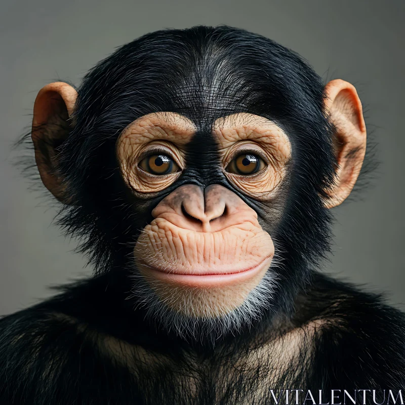 AI ART Expressive Primate Portrait