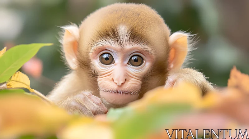 Cute Baby Monkey with Expressive Eyes Cute Baby Monkey with Expressive Eyes