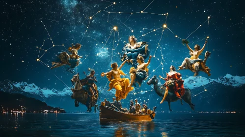 Constellations and Mythology in Surreal Art