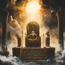 Divine Presence on Ornate Throne