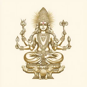 Hindu God Representation Artwork