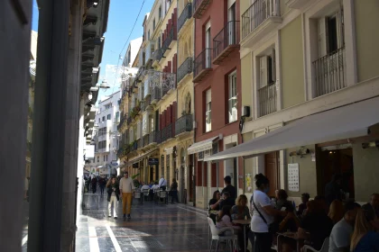 Historic Street with Outdoor Cafe