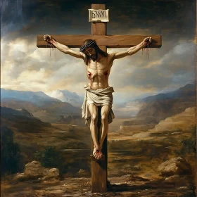 Jesus Christ on the Cross Painting