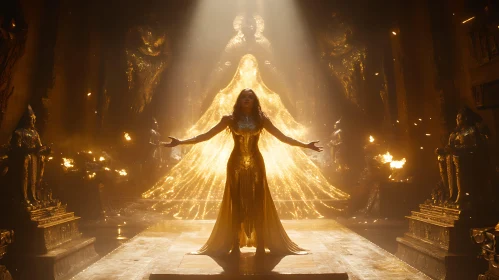 Golden Goddess in Radiant Hall