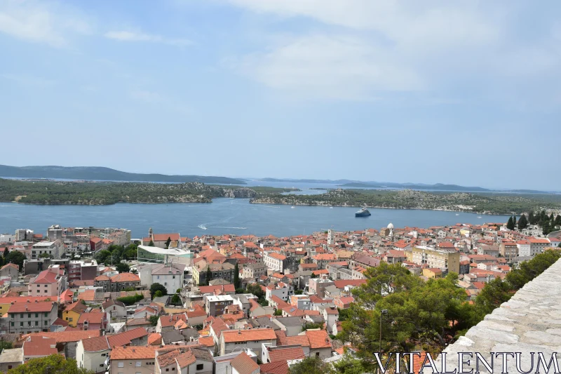 Panoramic View of Croatian Coast Free Stock Photo