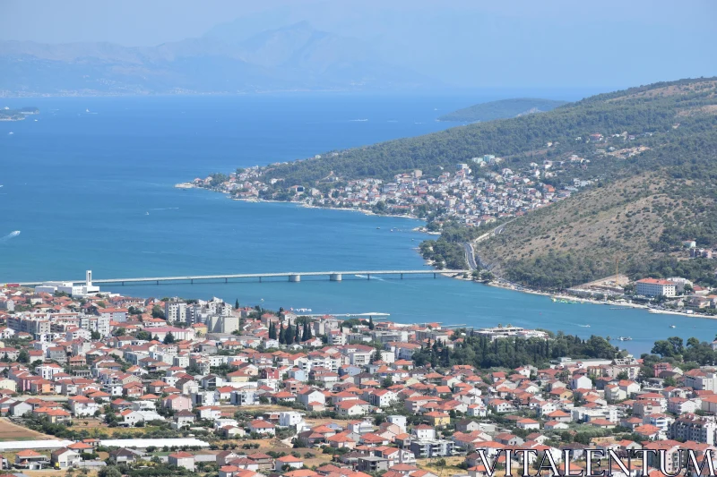 PHOTO Scenic Aerial of Croatian Coastal Urban Landscape