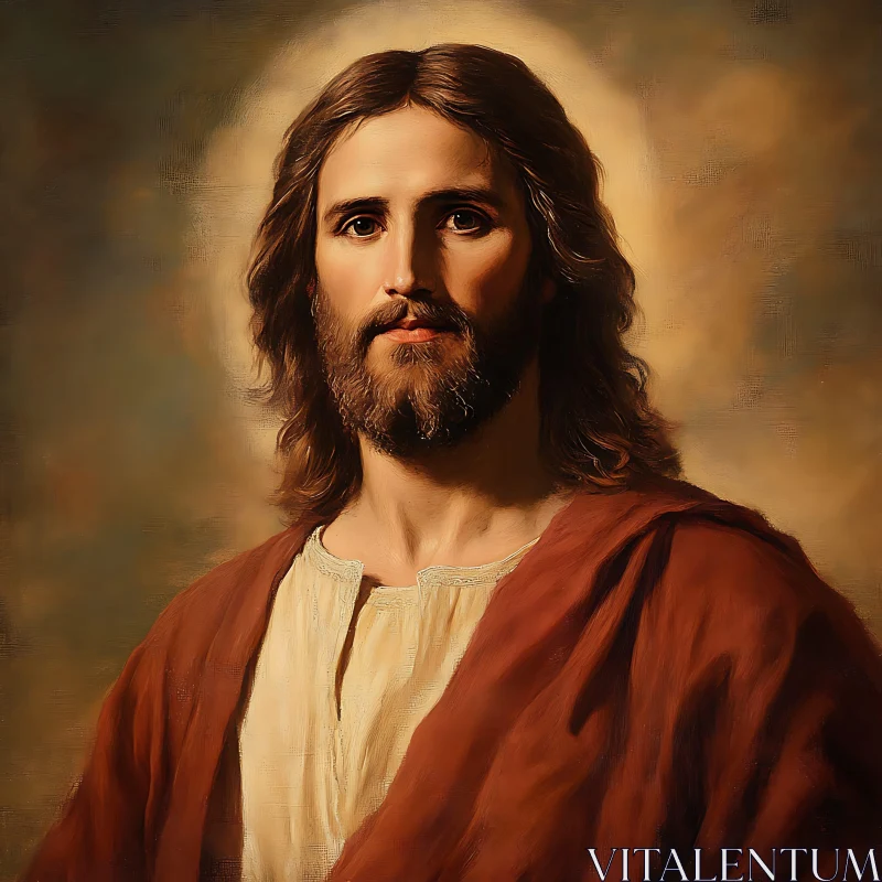 AI ART Divine Representation of Jesus Christ - Religious Painting