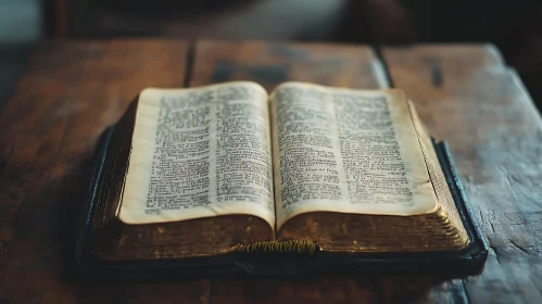 Aged Book with Weathered Pages