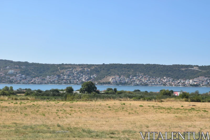 Tranquil Coastal Hillside View Free Stock Photo