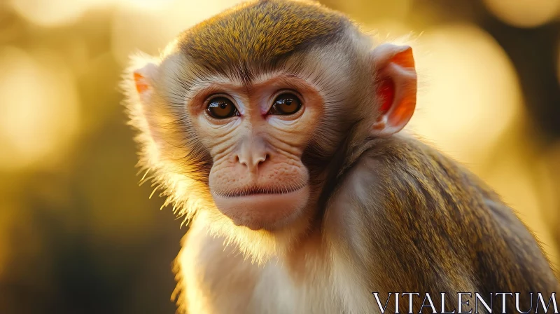 Glistening Monkey in the Sunset AI Image