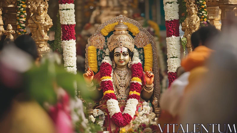 AI ART Devotional Scene in an Ancient Temple