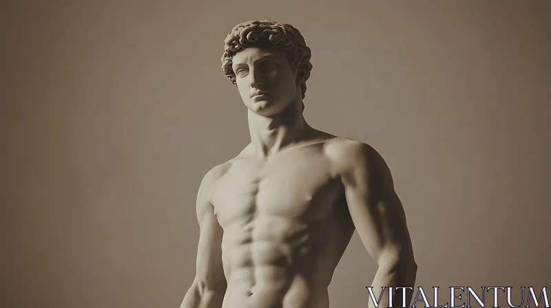 AI ART Intricate Marble Sculpture of Classical Male