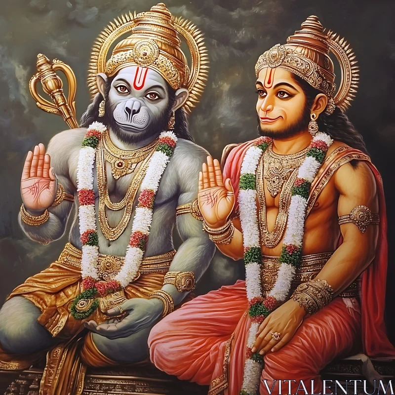 AI ART Divine Figures in Mythological Painting