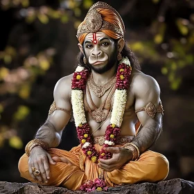 Mythological Divine Being in Meditative Pose