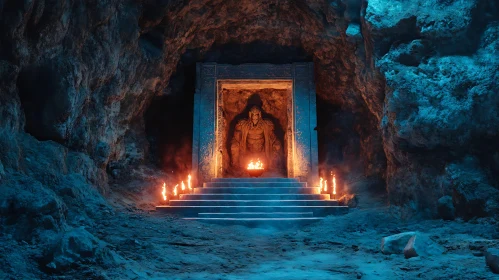 Ancient Ritual in a Mystical Cave