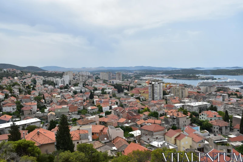 PHOTO Croatian Cityscape with Adriatic Sea