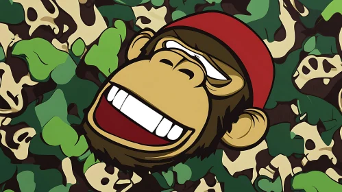 Humorous Cartoon Monkey Illustration