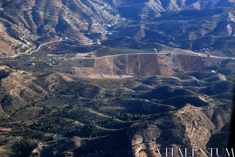 PHOTO Hills and Fields from Above