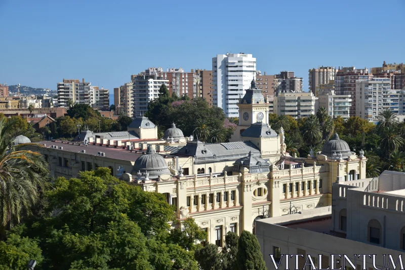 Malaga Historic and Modern Architecture Free Stock Photo