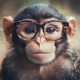 Quirky Monkey with Glasses
