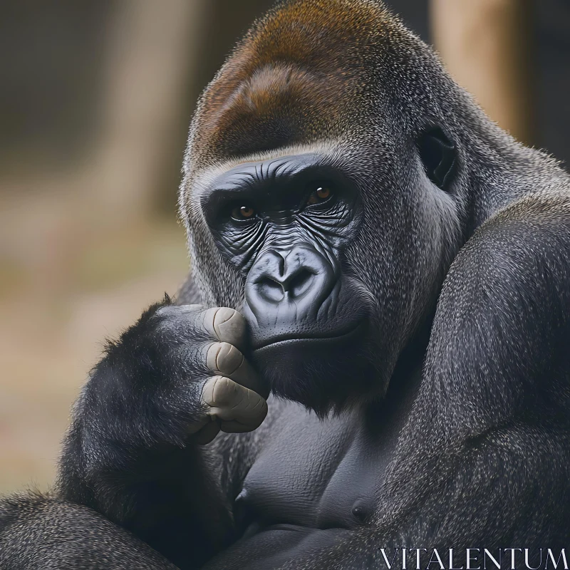 Contemplative Gorilla Photography