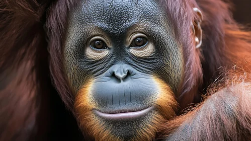 Intimate Orangutan Close-up