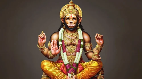 Divine Hanuman: Hindu Mythological Art