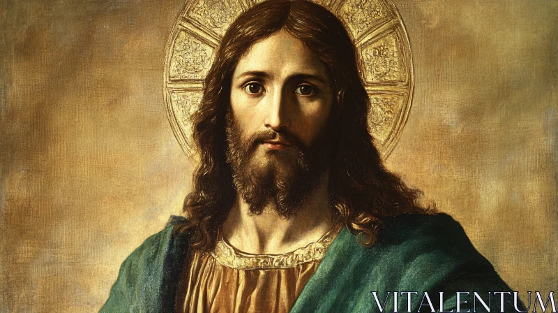 Holy Figure with Halo Painting