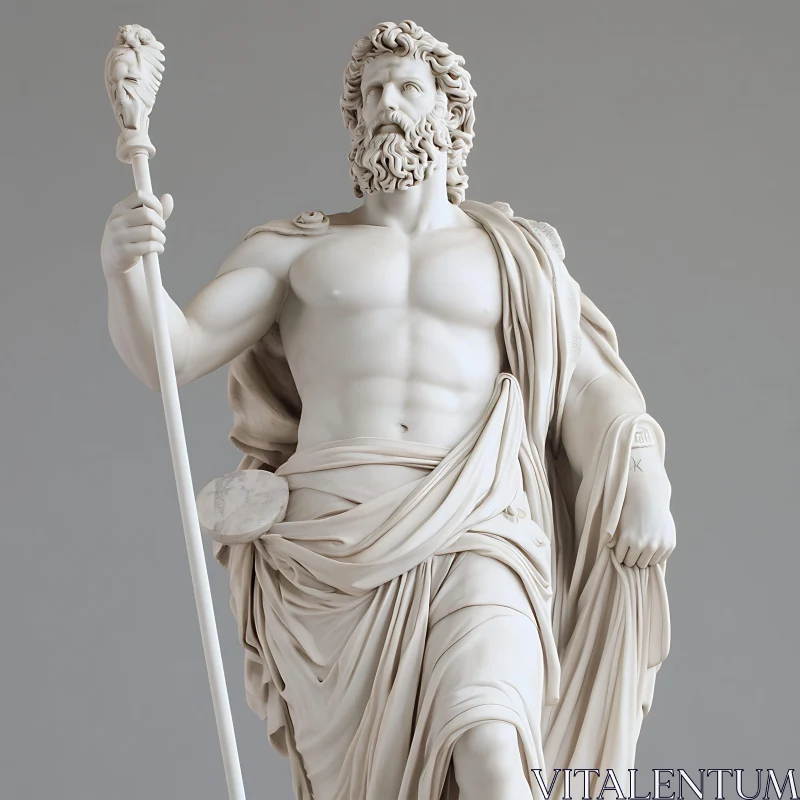 Classical Greek Marble Sculpture AI Image