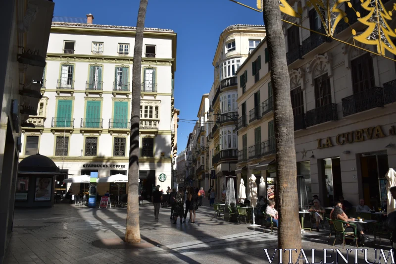 Malaga Urban Architecture and Life Free Stock Photo