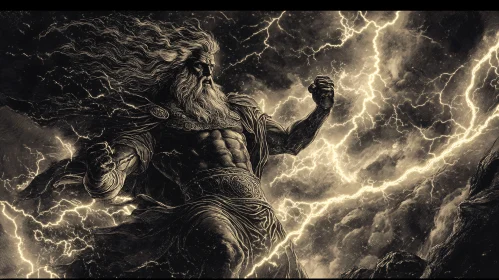 Epic God Controlling the Storm with Lightning