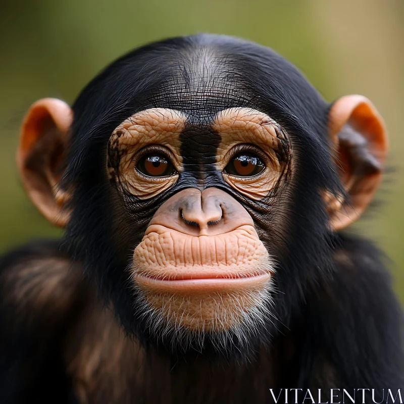 AI ART Detailed Chimpanzee Portrait