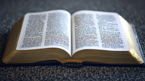 Elegantly Opened Book with Unique Lighting