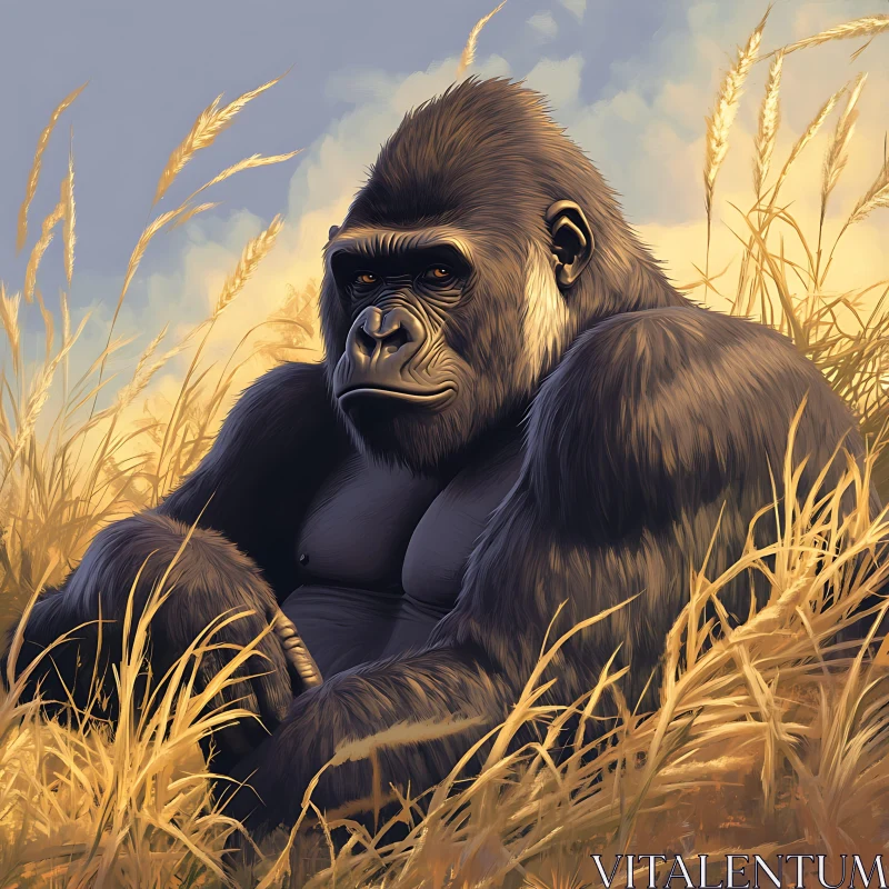 AI ART Gorilla in Natural Habitat