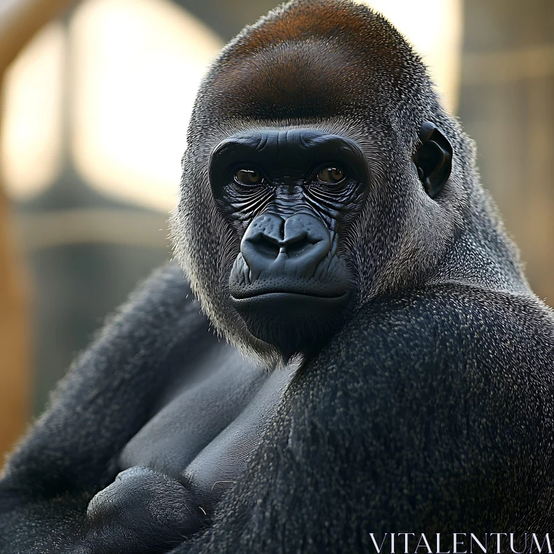 AI ART Gorilla Close-Up Portrait