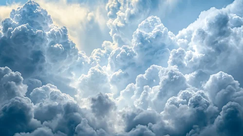 Majestic Towering Clouds in a Serene Sky