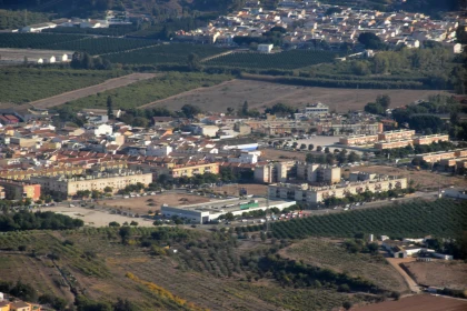 Aerial Village Landscape