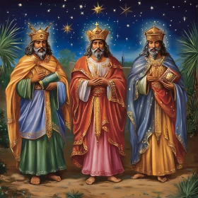 Artistic Depiction of the Nativity's Three Kings