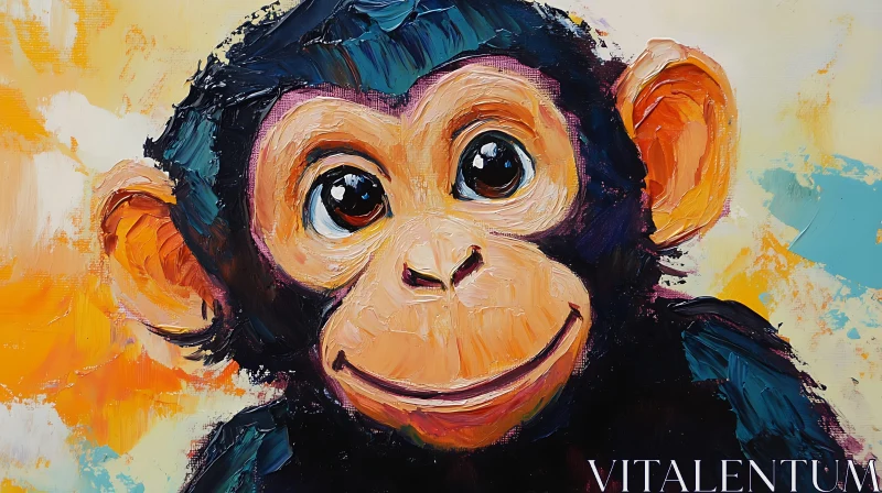 AI ART Vivid Monkey Expression Painting