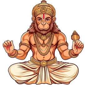 Spiritual Depiction of a Monkey God