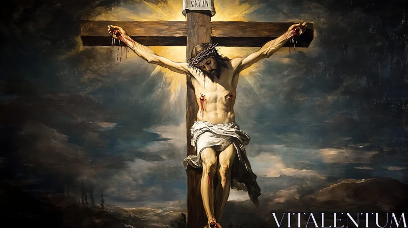 AI ART Dramatic Depiction of the Crucifixion