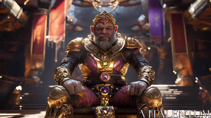 Opulent Royalty: A Majestic King on His Throne Opulent Royalty: A Majestic King on His Throne